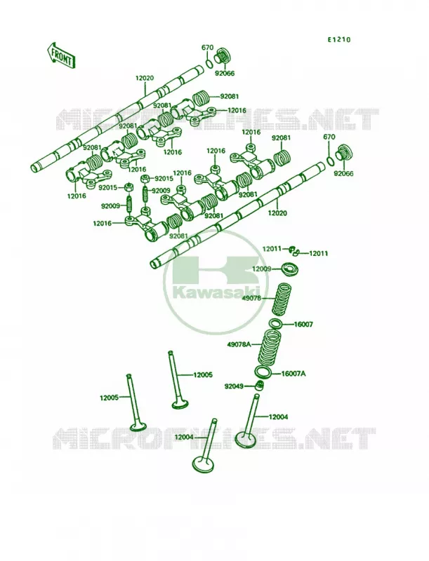Valves Kawasaki MOTOS 1000 1993 Concours  ZG1000-A8
