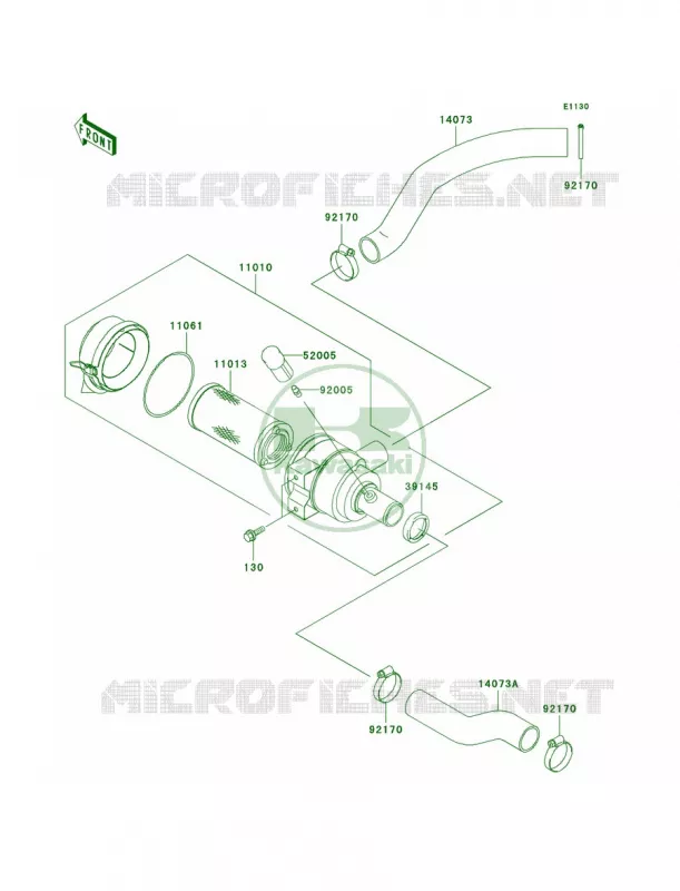 Air Cleaner Kawasaki MULE 620 2007 MULE 3020 TURF  KAF620-F3