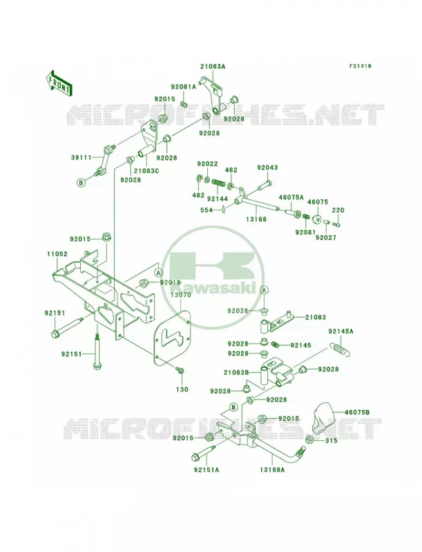 Frame FittingsLever Kawasaki MULE 620 2007 MULE 3000  KAF620-G1