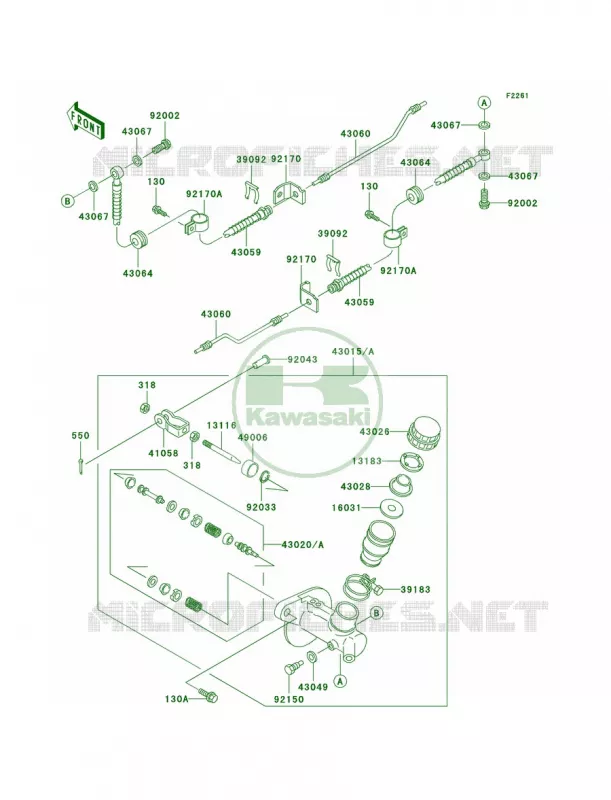 Master Cylinder Kawasaki MULE 620 2007 MULE 3000  KAF620-G1