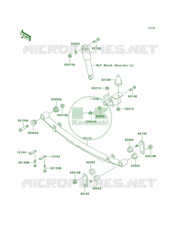 Rear Suspension Kawasaki MULE 620 2007 MULE 3000  KAF620-G1