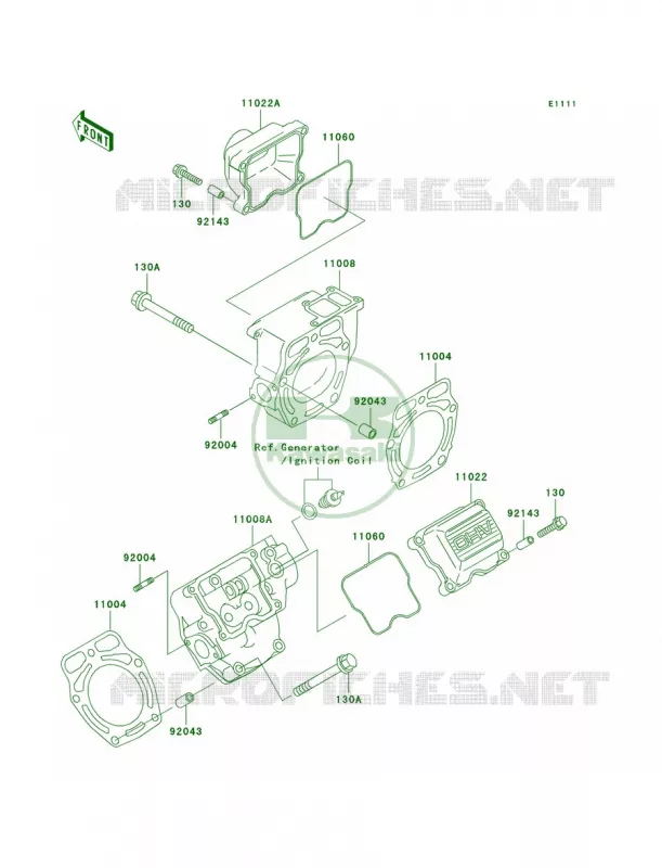 Cylinder Head Kawasaki MULE 620 2007 MULE 3000  KAF620-G2