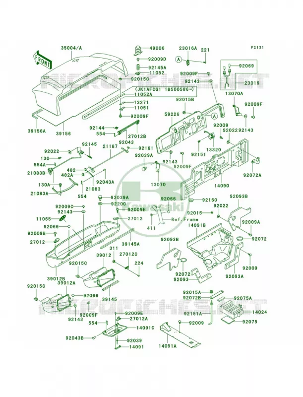Frame FittingsKAF620-G1 Kawasaki MULE 620 2007 MULE 3000  KAF620-G2