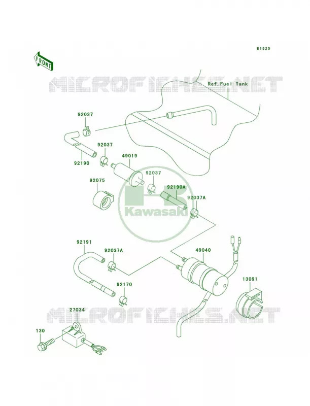 Fuel Pump Kawasaki MULE 620 2007 MULE 3000  KAF620-G2
