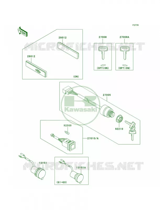 Ignition Switch Kawasaki MULE 620 2007 MULE 3000  KAF620-G2