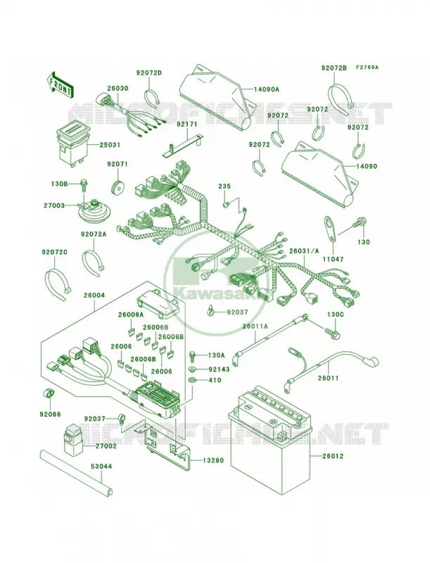 Chassis Electrical Equipment Kawasaki MULE 620 2007 MULE 3000  KAF620-G3