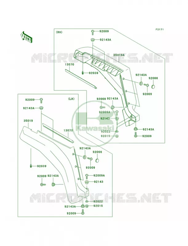 Front FendersKAF620-G1 Kawasaki MULE 620 2007 MULE 3000  KAF620-G3
