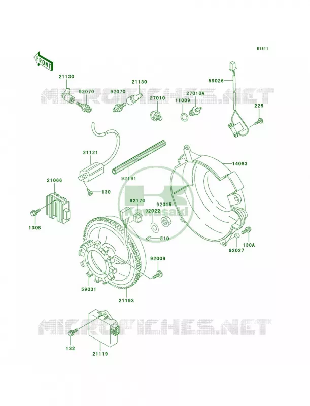 GeneratorIgnition Coil Kawasaki MULE 620 2007 MULE 3000  KAF620-G3