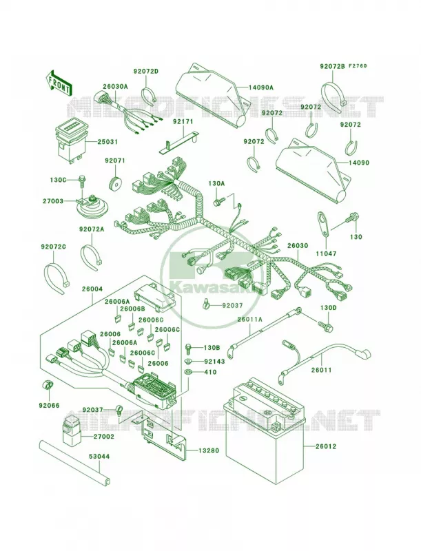 Chassis Electrical Equipment Kawasaki MULE 620 2007 MULE 3000  KAF620-G4