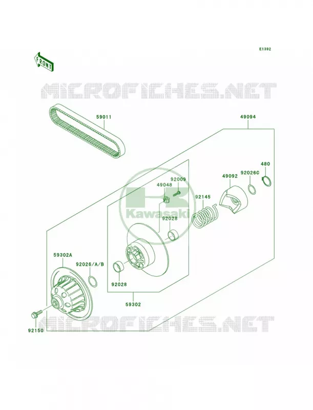 Driven Converter Kawasaki MULE 620 2007 MULE 3000  KAF620-G4