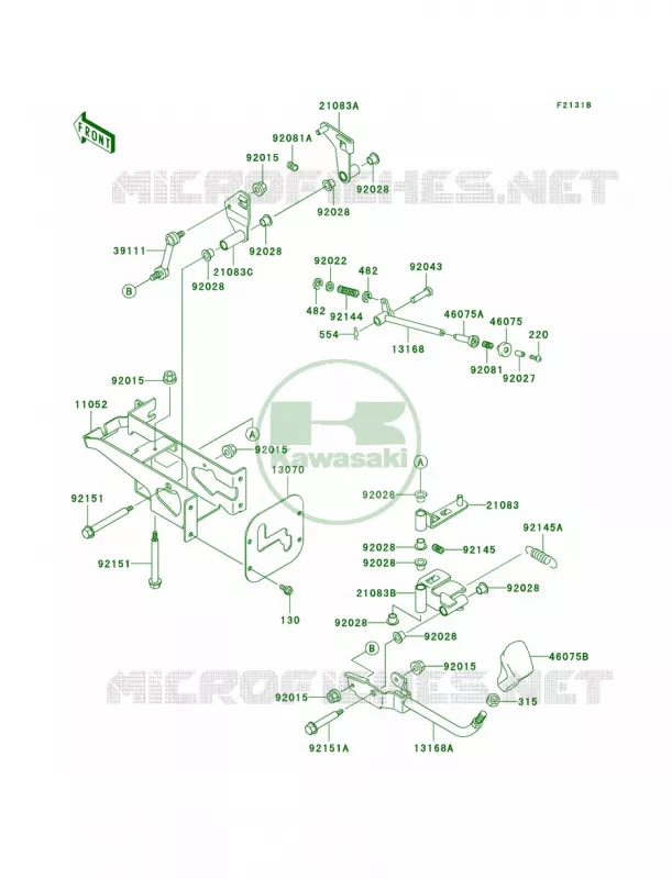 Frame FittingsLever Kawasaki MULE 620 2007 MULE 3000  KAF620-G4
