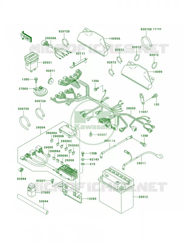 Chassis Electrical Equipment Kawasaki MULE 620 2007 MULE 3000  KAF620-G5