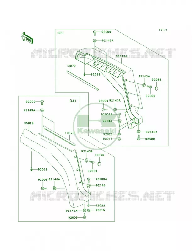 Front FendersKAF620-G1 Kawasaki MULE 620 2007 MULE 3000  KAF620-G5