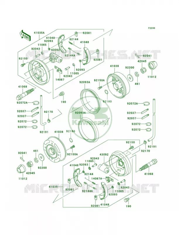 Front HubsBrakes Kawasaki MULE 620 2007 MULE 3000  KAF620-G5
