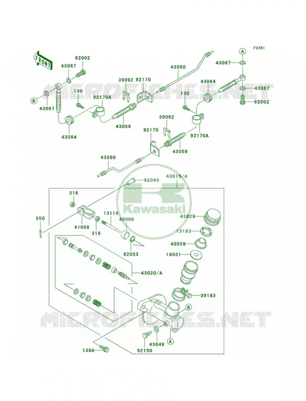 Master Cylinder Kawasaki MULE 620 2007 MULE 3000  KAF620-G5