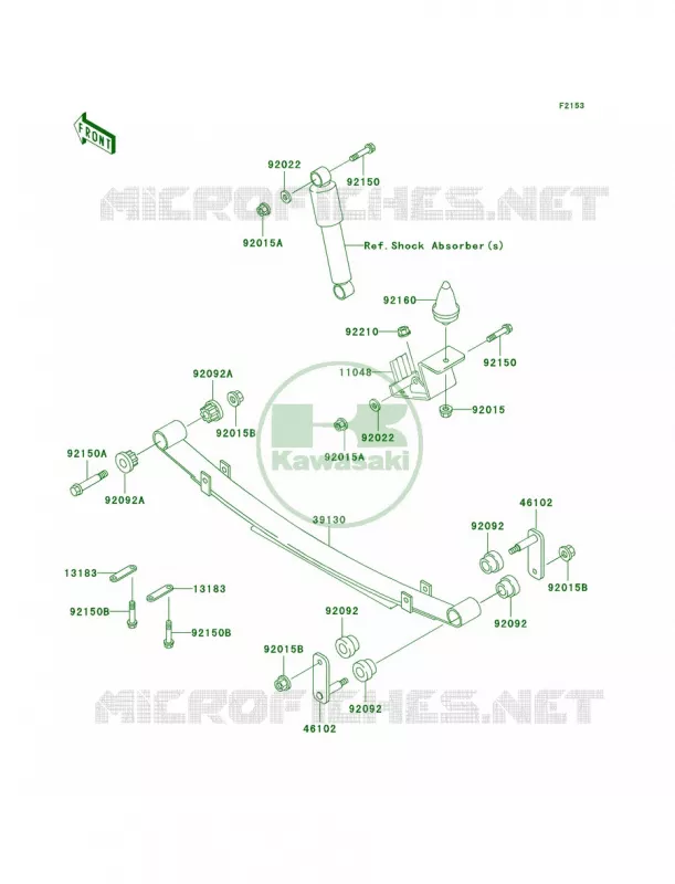 Rear Suspension Kawasaki MULE 620 2007 MULE 3000  KAF620-G5