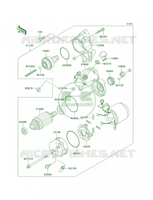 Starter Motor Kawasaki MULE 620 2007 MULE 3000  KAF620-G5