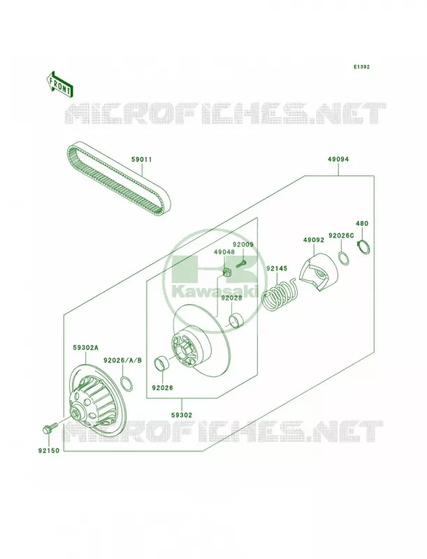 Driven Converter Kawasaki MULE 620 2007 MULE 3010 4X4  KAF620-H1