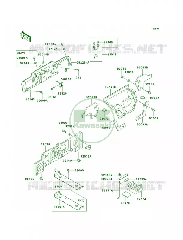 Frame Fittings Kawasaki MULE 620 2007 MULE 3010 4X4  KAF620-H1