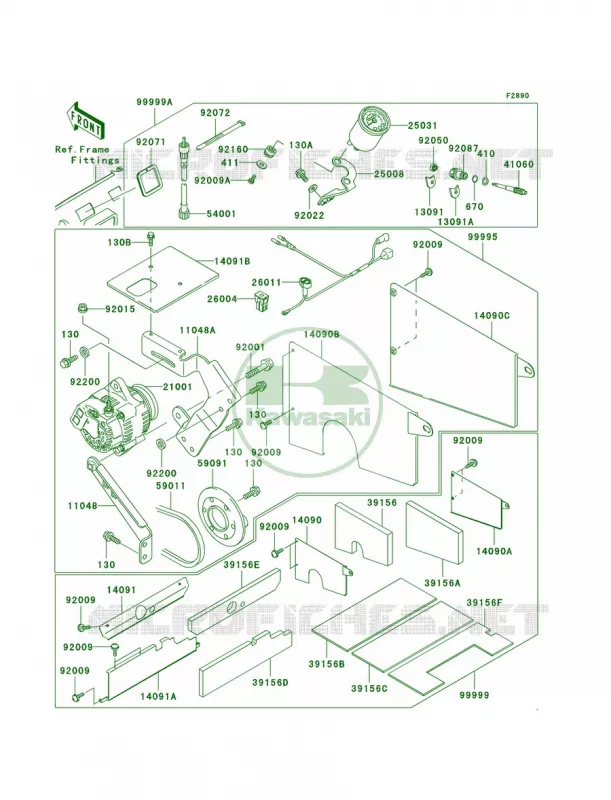 Optional Parts Kawasaki MULE 620 2007 MULE 3010 4X4  KAF620-H1