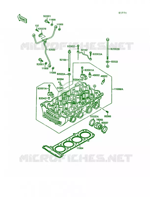 Cylinder Head Kawasaki MOTOS 1000 1992 Concours  ZG1000-A7