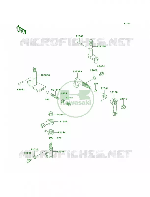 Gear Change Mechanism Kawasaki MULE 620 2007 MULE 3010 4X4 HARDWOODS GREEN HD  KAF620-H2