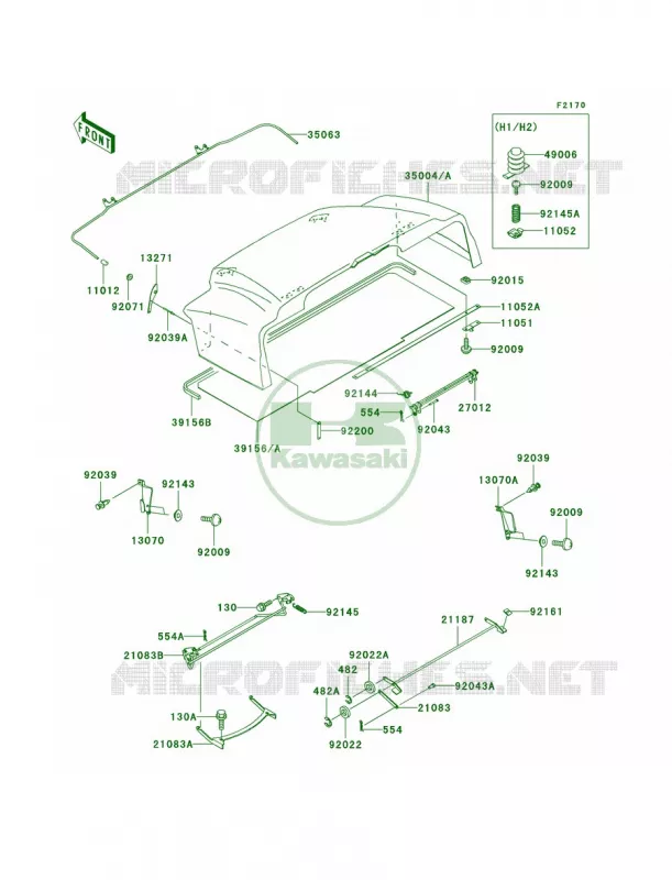 Fenders Kawasaki MULE 620 2007 MULE 3010 4X4 HARDWOODS GREEN HD  KAF620-H3