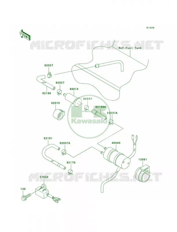 Fuel Pump Kawasaki MULE 620 2007 MULE 3010 4X4 HARDWOODS GREEN HD  KAF620-H3