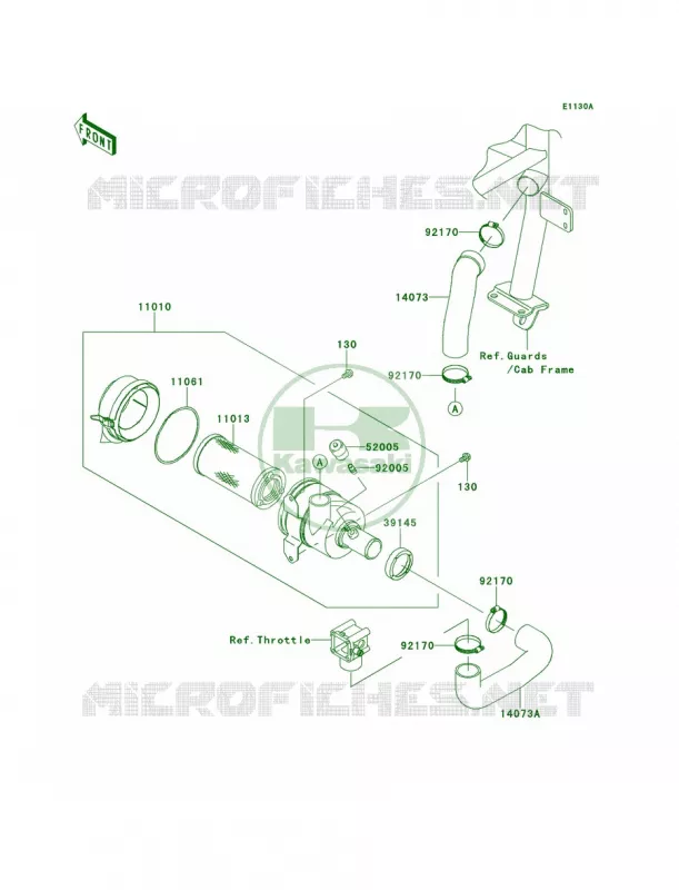 Air CleanerMBF-MDF Kawasaki MULE 620 2010 MULE 4010 4X4  KAF620MAF