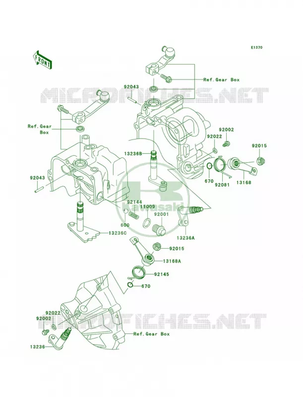 Gear Change Mechanism Kawasaki MULE 620 2009 MULE 4010 4X4 HARDWOODS GREEN HD  KAF620N9F