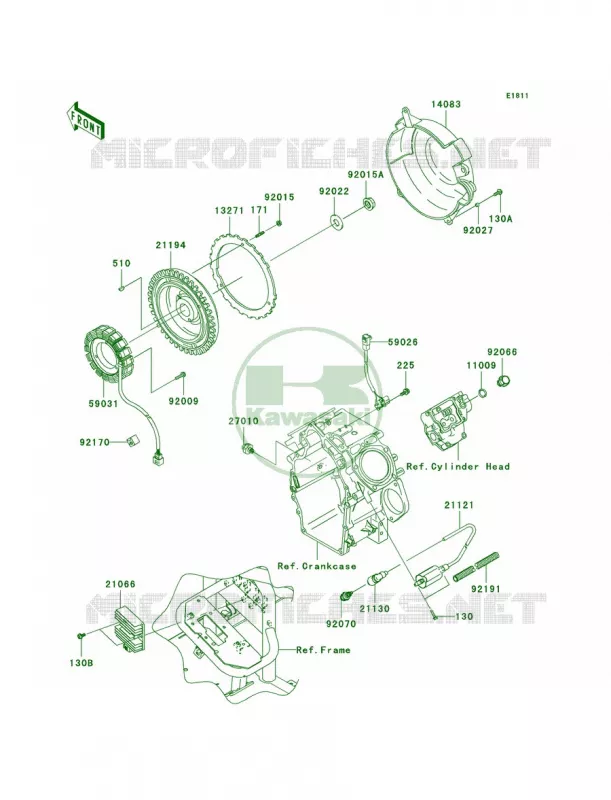 GeneratorIgnition Coil Kawasaki MULE 620 2009 MULE 4010 4X4 HARDWOODS GREEN HD  KAF620N9F