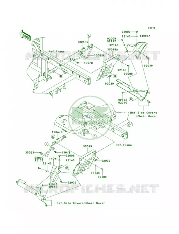 Flap Kawasaki MULE 620 2010 MULE 4000  KAF620PAF