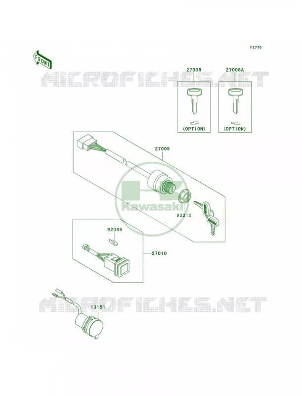 Ignition Switch Kawasaki MULE 620 2010 MULE 4010 TRANS4X4  KAF620RAFA