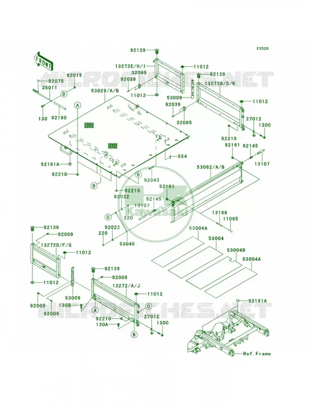 Carriers Kawasaki MULE 620 2009 MULE 4010 TRANS4X4 HARDWOODS GREEN HD  KAF620S9F