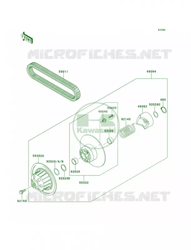 Driven ConverterDrive Belt Kawasaki MULE 620 2010 MULE 4010 TRANS4X4 REALTREE APG HD  KAF620SAF