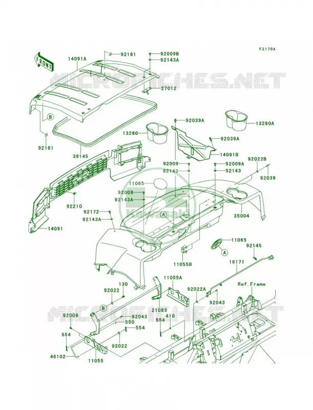 FendersSCFSDF Kawasaki MULE 620 2010 MULE 4010 TRANS4X4 REALTREE APG HD  KAF620SAF