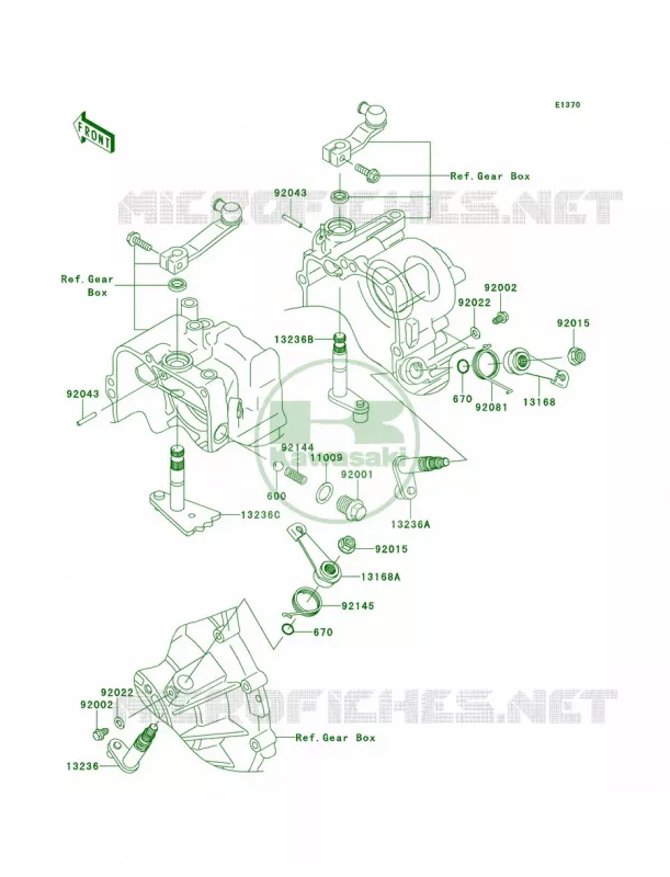 Gear Change Mechanism Kawasaki MULE 620 2010 MULE 4010 TRANS4X4 REALTREE APG HD  KAF620SAF