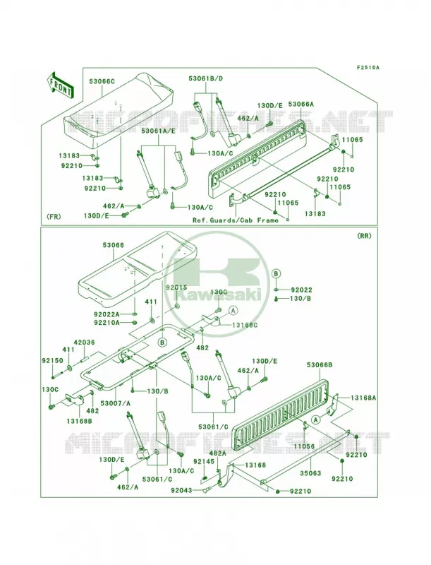 SeatSBF-SDF Kawasaki MULE 620 2010 MULE 4010 TRANS4X4 REALTREE APG HD  KAF620SAF