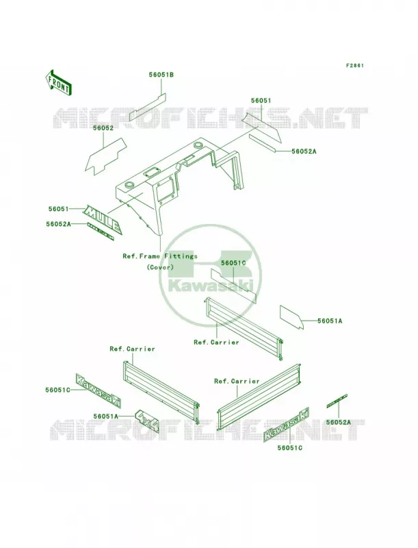 DecalsKAF950-A1 Kawasaki MULE 950 2007 MULE 2510 DIESEL  KAF950-A1