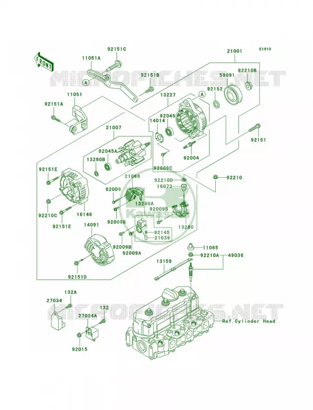 Generator Kawasaki MULE 950 2007 MULE 2510 DIESEL  KAF950-A2