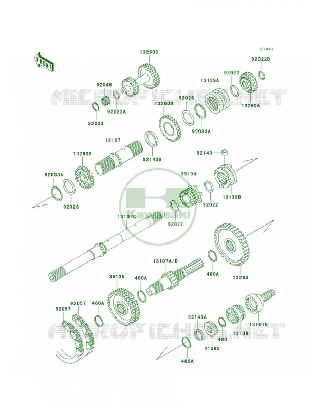 Transmission Kawasaki MULE 950 2007 MULE 2510 DIESEL  KAF950-A2