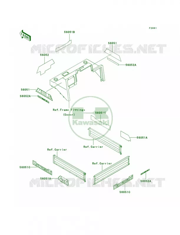 DecalsKAF950-A1 Kawasaki MULE 950 2007 MULE 2510 DIESEL  KAF950-A3
