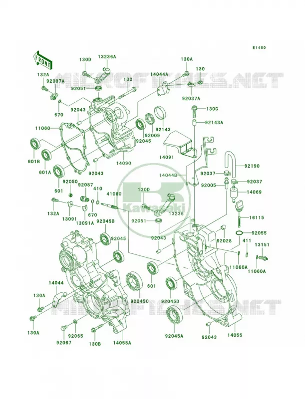 Gear Box Kawasaki MULE 950 2008 MULE 3010 TRANS4X4 DIESEL  KAF950E8F