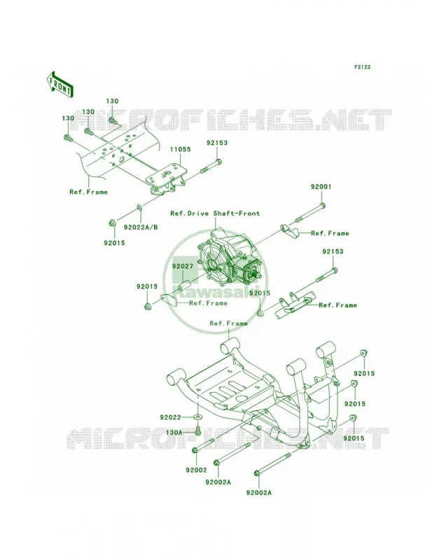 Engine Mount Kawasaki MULE 950 2010 MULE 4010 TRANS4X4 DIESEL REALTREE APG HD  KAF950HAF