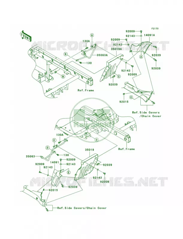Flap Kawasaki MULE 950 2010 MULE 4010 TRANS4X4 DIESEL REALTREE APG HD  KAF950HAF