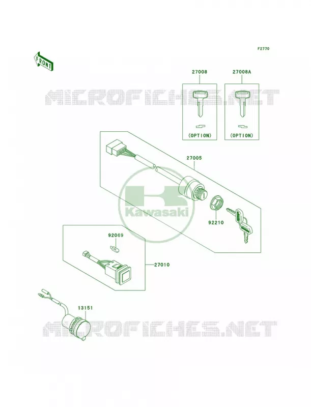 Ignition Switch Kawasaki MULE 950 2010 MULE 4010 TRANS4X4 DIESEL REALTREE APG HD  KAF950HAF
