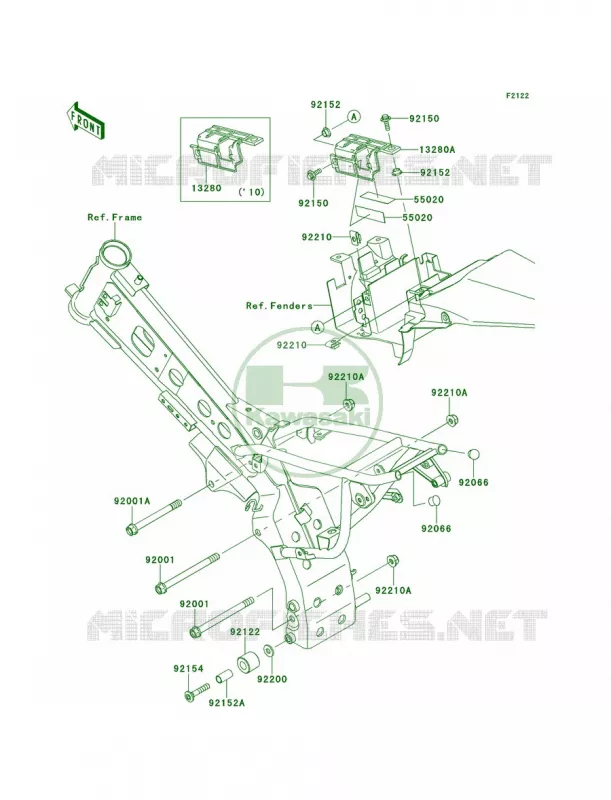 Engine Mount Kawasaki MOTOS 110 2012 KLX110  KLX110DCF