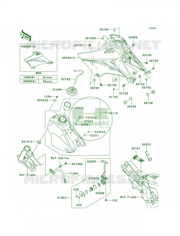 Fuel Tank Kawasaki MOTOS 110 2012 KLX110  KLX110DCF