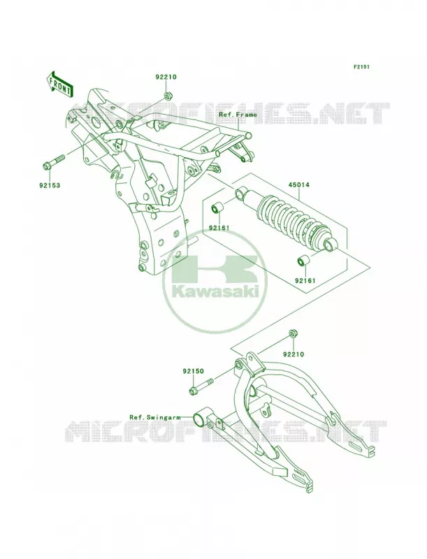 SuspensionShock Absorber Kawasaki MOTOS 110 2012 KLX110  KLX110DCF