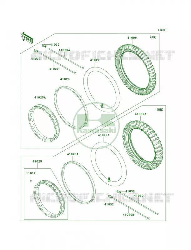 WheelsTires Kawasaki MOTOS 110 2012 KLX110  KLX110DCF